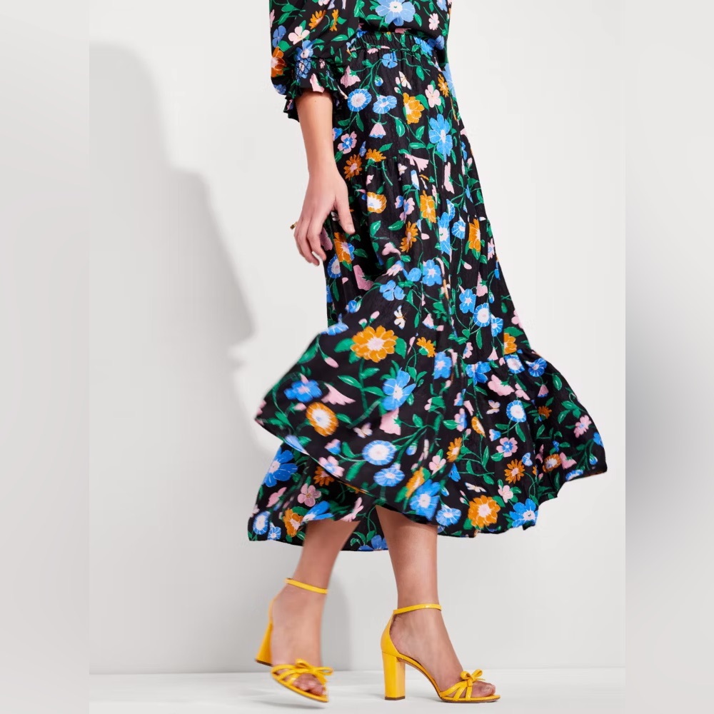 Kate Spade Floral Garden Cloqué Skirt - Picture 7 of 15